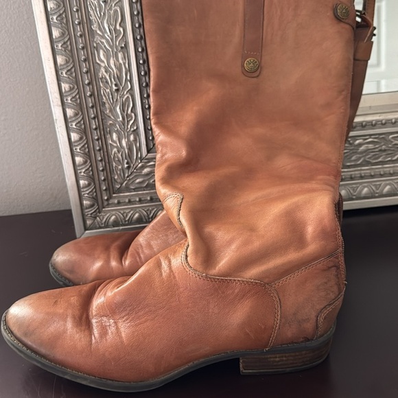 Sam Edelman Penny tall riding boots whiskey brown color buttery soft leather 10 - Picture 9 of 15